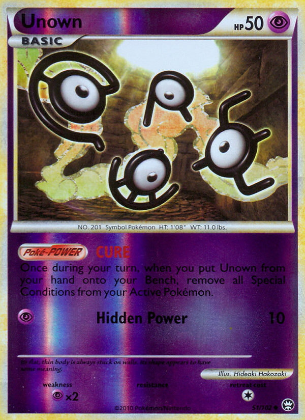 Triumphant Unown #51/102 reverse holo
